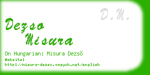 dezso misura business card